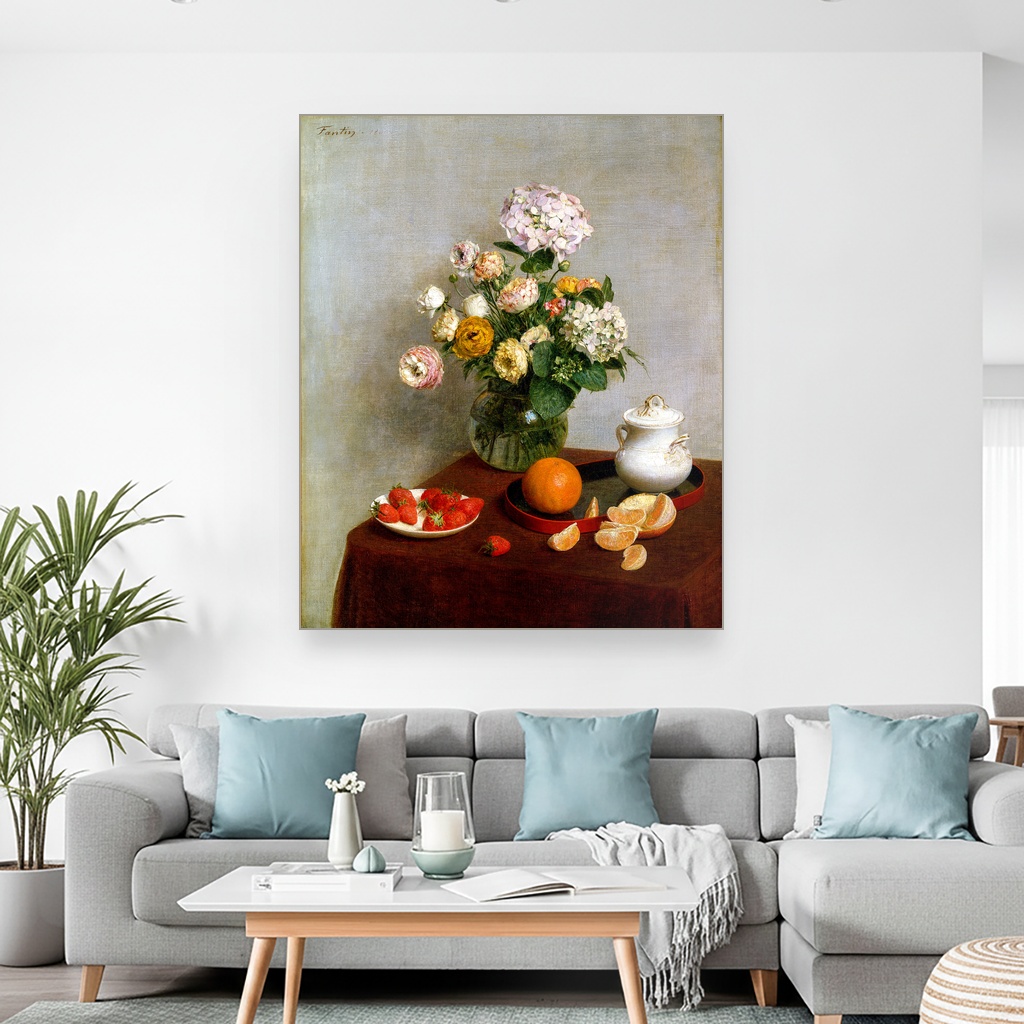 Cveće i voće, Henri Fantin-Latour, Flowers and Fruit, slika na platnu 2 Cveće i voće, Henri Fantin-Latour, Flowers and Fruit, slika na platnu - Slika 2