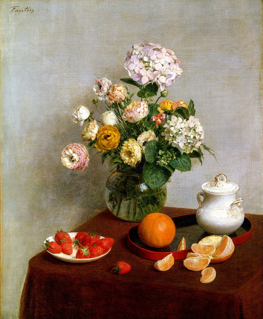Cveće i voće, Henri Fantin-Latour, Flowers and Fruit, slika na platnu 8 Cveće i voće, Henri Fantin-Latour, Flowers and Fruit, slika na platnu - Slika 8