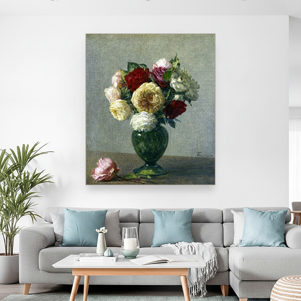 Ruze, Henri Fantin Latour, Roses, slika na platnu 2 Ruze, Henri Fantin Latour, Roses, slika na platnu - Slika 2