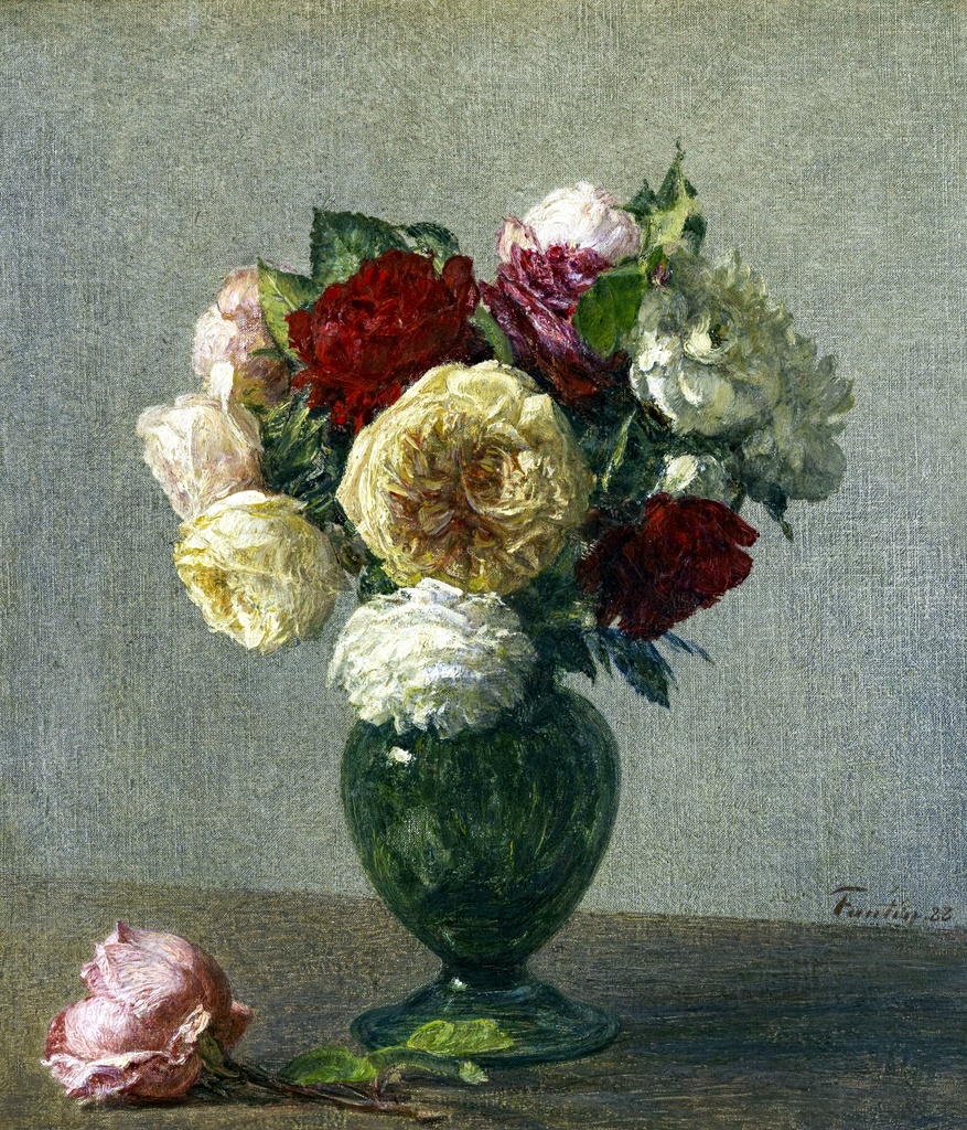 Ruze, Henri Fantin Latour, Roses, slika na platnu 8 Ruze, Henri Fantin Latour, Roses, slika na platnu - Slika 8