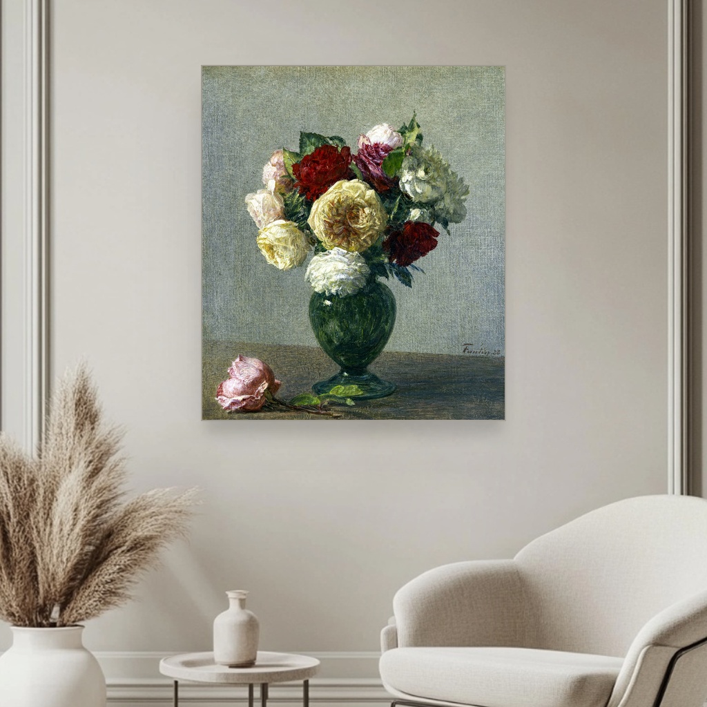 Ruze, Henri Fantin Latour, Roses, slika na platnu 3 Ruze, Henri Fantin Latour, Roses, slika na platnu - Slika 3