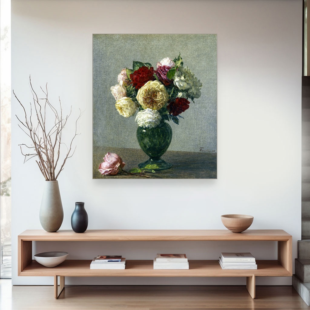 Ruze, Henri Fantin Latour, Roses, slika na platnu 4 Ruze, Henri Fantin Latour, Roses, slika na platnu - Slika 4