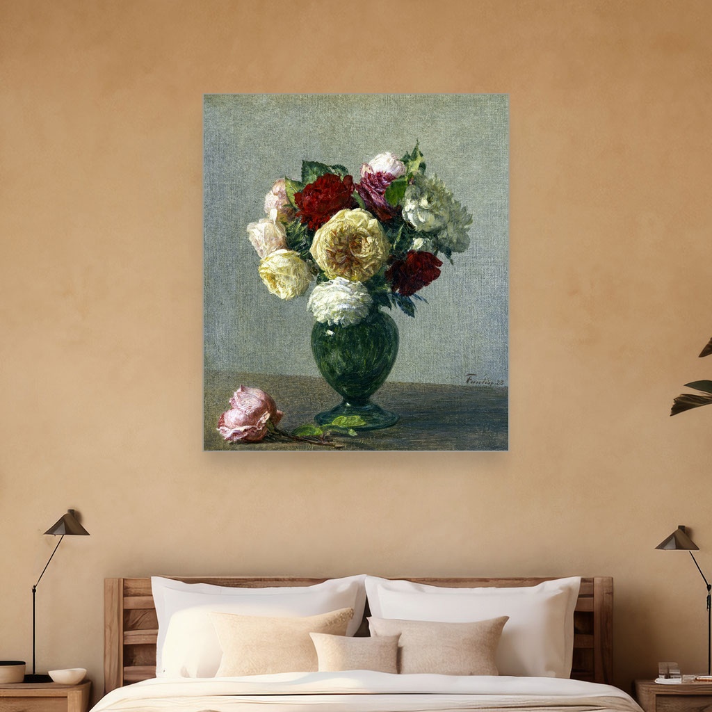 Ruze, Henri Fantin Latour, Roses, slika na platnu 5 Ruze, Henri Fantin Latour, Roses, slika na platnu - Slika 5