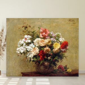 Letnje cveće, Henri Fantin-Latour, Summer Flowers, slika na platnu