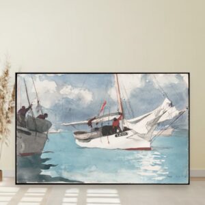 Ribarski čamci, Winslow Homer, Fishing Boats Key West, slika na platnu