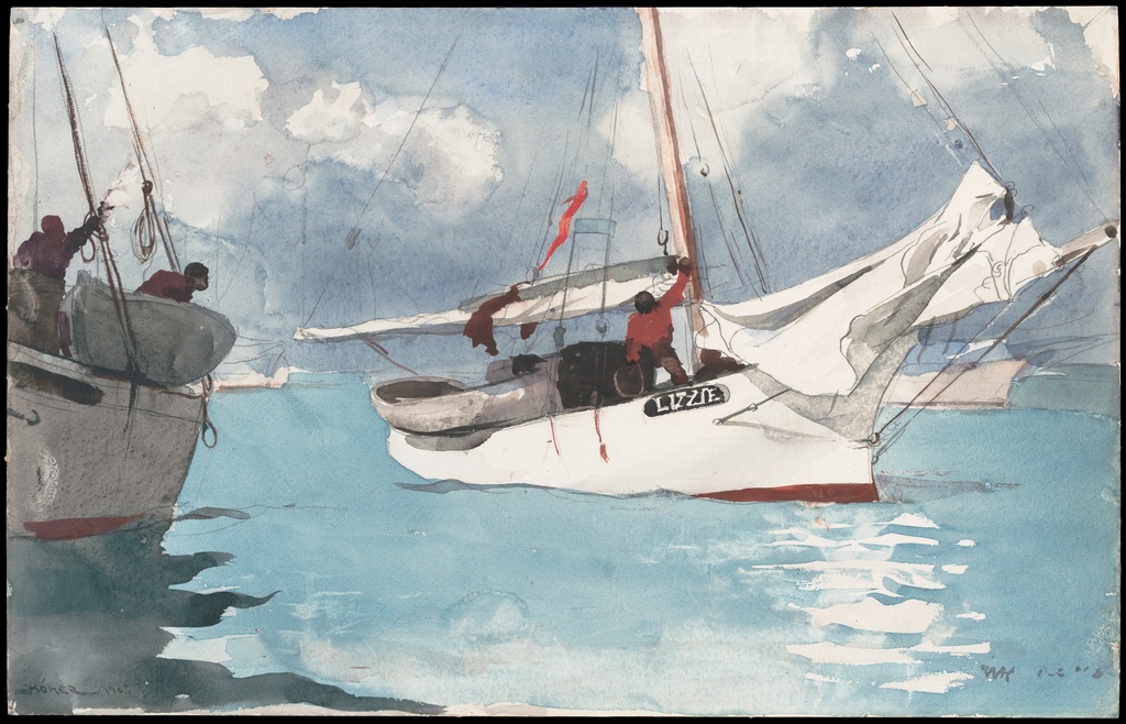 Ribarski čamci, Winslow Homer, Fishing Boats Key West, slika na platnu 8 Ribarski čamci, Winslow Homer, Fishing Boats Key West, slika na platnu - Slika 8