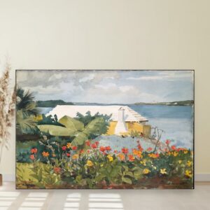 Cvetni vrt i bungalov, Winslow Homer, Flower Garden and Bungalow Bermuda, slika na platnu