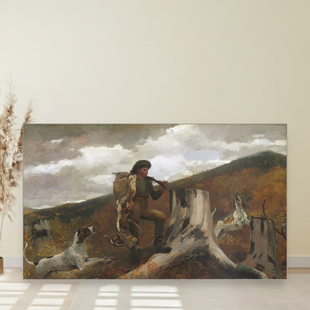Lovac i psi, Winslow Homer, A Huntsman and Dogs, slika na platnu 1 Lovac i psi, Winslow Homer, A Huntsman and Dogs, slika na platnu