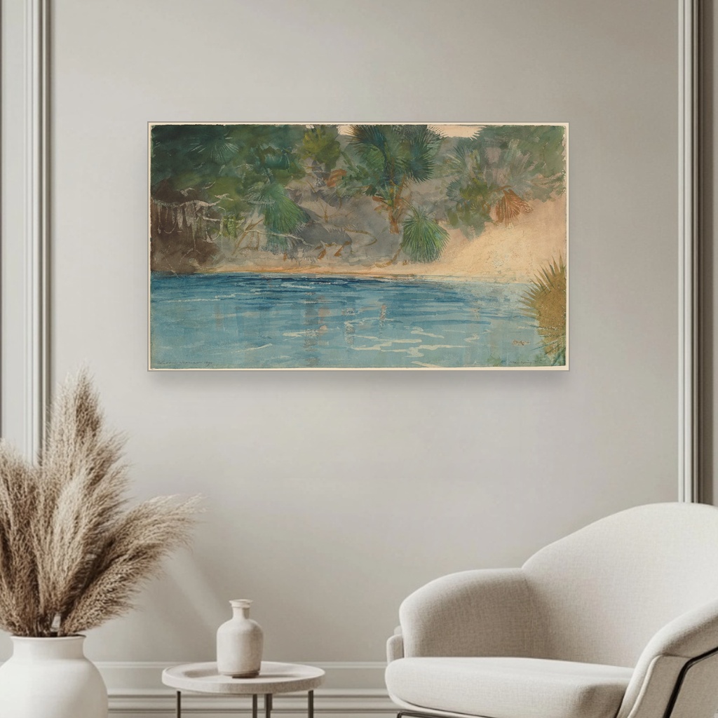 Plavi proleće Florida, Winslow Homer, Blue Spring Florida, slika na platnu 3 Plavi proleće Florida, Winslow Homer, Blue Spring Florida, slika na platnu - Slika 3