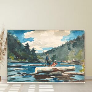 Hudson River seča drveća, Winslow Homer, Hudson River Logging, slika na platnu