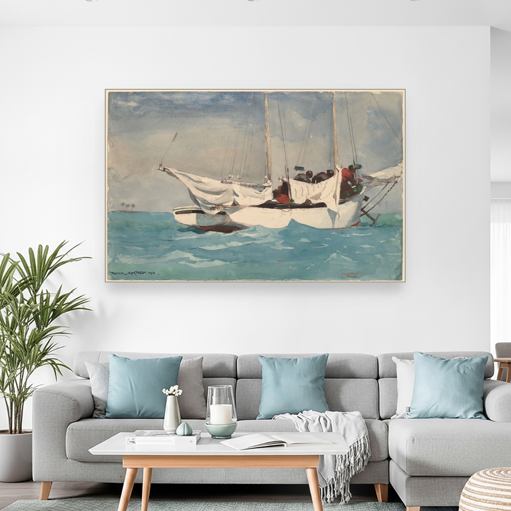 Podizanje ankera na Key Westu, Winslow Homer, Key West Hauling Anchor, slika na platnu 2 Podizanje ankera na Key Westu, Winslow Homer, Key West Hauling Anchor, slika na platnu - Slika 2