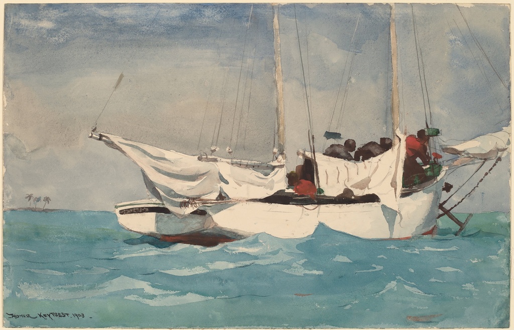 Podizanje ankera na Key Westu, Winslow Homer, Key West Hauling Anchor, slika na platnu 8 Podizanje ankera na Key Westu, Winslow Homer, Key West Hauling Anchor, slika na platnu - Slika 8