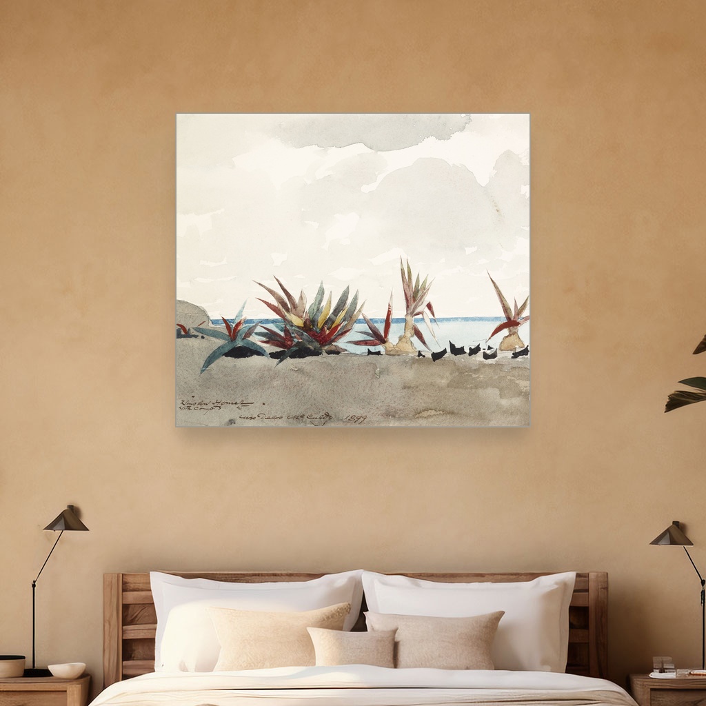 Plaža Nassau sa biljkama vekovnjaka, Winslow Homer, Nassau Beach with Century Plants, slika na platnu 5 Plaža Nassau sa biljkama vekovnjaka, Winslow Homer, Nassau Beach with Century Plants, slika na platnu - Slika 5