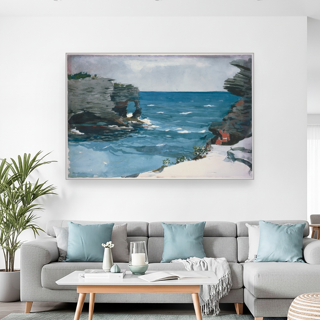 Stena na obali Bermuda, Winslow Homer, Rocky Shore Bermuda, slika na platnu 2 Stena na obali Bermuda, Winslow Homer, Rocky Shore Bermuda, slika na platnu - Slika 2