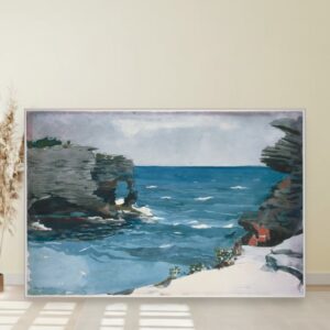 Stena na obali Bermuda, Winslow Homer, Rocky Shore Bermuda, slika na platnu