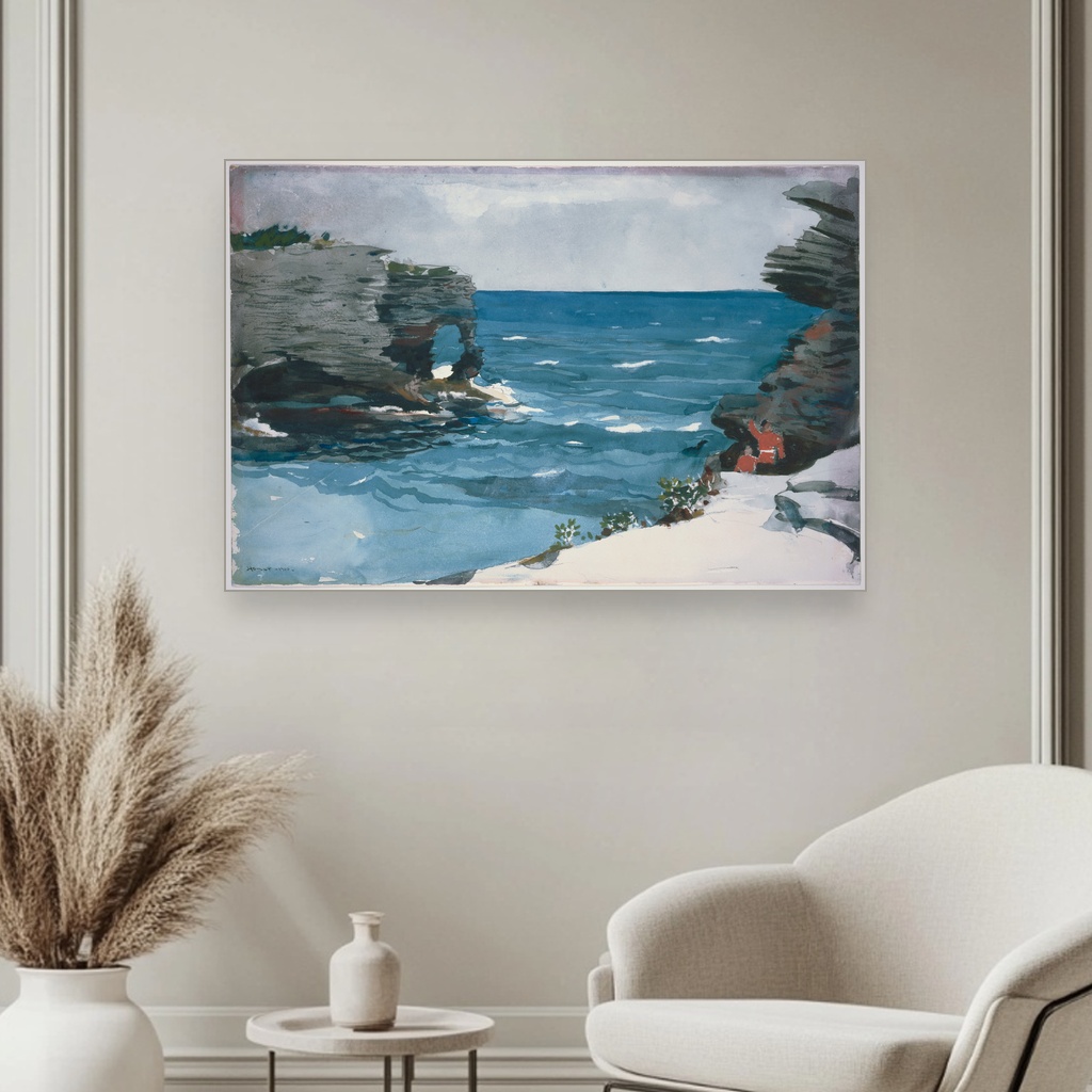 Stena na obali Bermuda, Winslow Homer, Rocky Shore Bermuda, slika na platnu 3 Stena na obali Bermuda, Winslow Homer, Rocky Shore Bermuda, slika na platnu - Slika 3