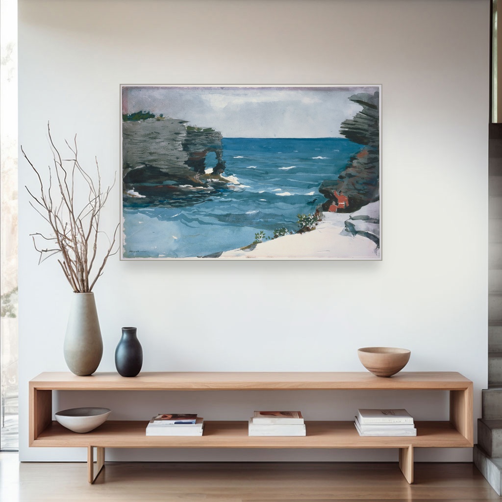 Stena na obali Bermuda, Winslow Homer, Rocky Shore Bermuda, slika na platnu 4 Stena na obali Bermuda, Winslow Homer, Rocky Shore Bermuda, slika na platnu - Slika 4