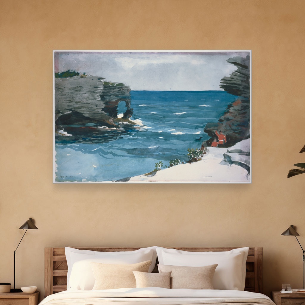 Stena na obali Bermuda, Winslow Homer, Rocky Shore Bermuda, slika na platnu 5 Stena na obali Bermuda, Winslow Homer, Rocky Shore Bermuda, slika na platnu - Slika 5