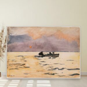 Vraćanje kući čamcem, Winslow Homer, Rowing Home, slika na platnu