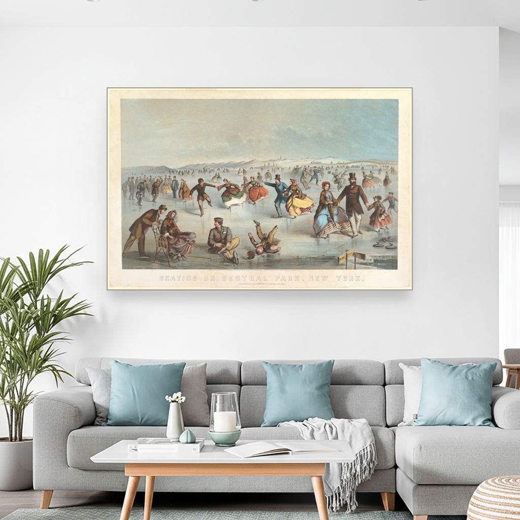 Klizanje u Central parku, Winslow Homer, Skating in Central Park, New York, slika na platnu 2 Klizanje u Central parku, Winslow Homer, Skating in Central Park, New York, slika na platnu - Slika 2