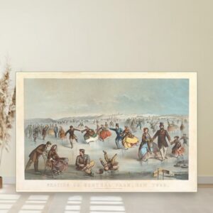 Klizanje u Central parku, Winslow Homer, Skating in Central Park, New York, slika na platnu