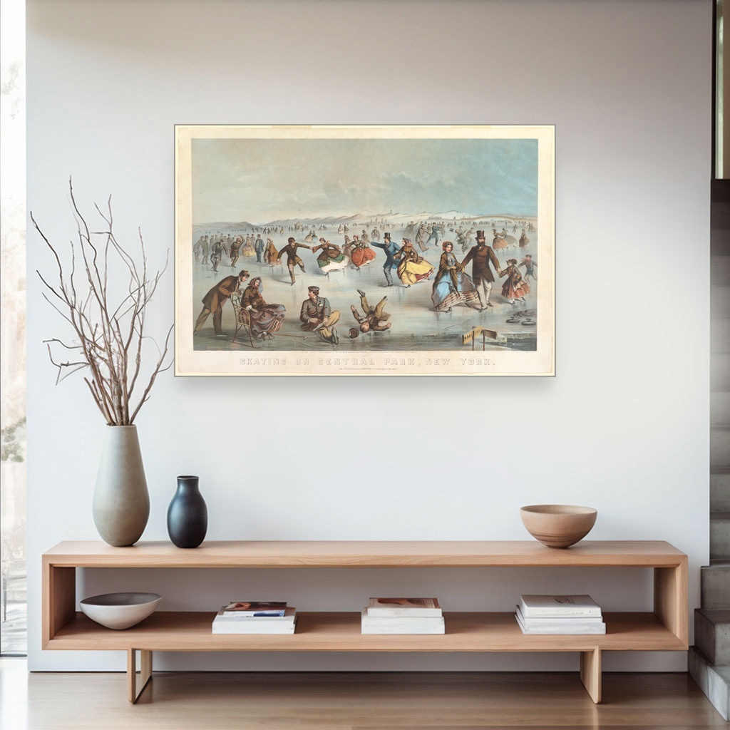 Klizanje u Central parku, Winslow Homer, Skating in Central Park, New York, slika na platnu 4 Klizanje u Central parku, Winslow Homer, Skating in Central Park, New York, slika na platnu - Slika 4