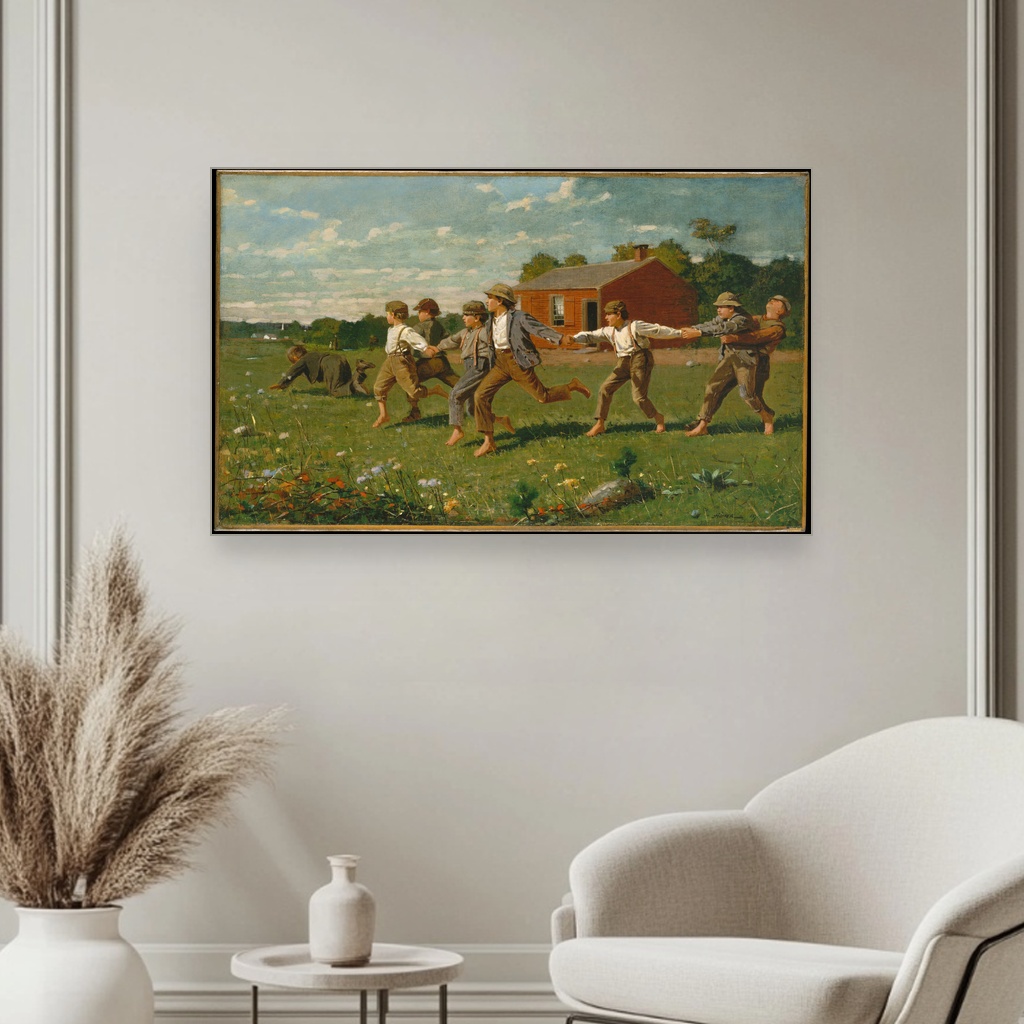 Igra povuci konopac, Winslow Homer, Snap the Whip, slika na platnu 3 Igra povuci konopac, Winslow Homer, Snap the Whip, slika na platnu - Slika 3