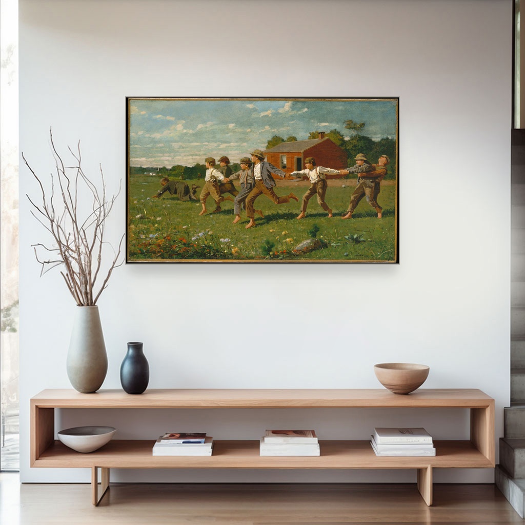 Igra povuci konopac, Winslow Homer, Snap the Whip, slika na platnu 4 Igra povuci konopac, Winslow Homer, Snap the Whip, slika na platnu - Slika 4