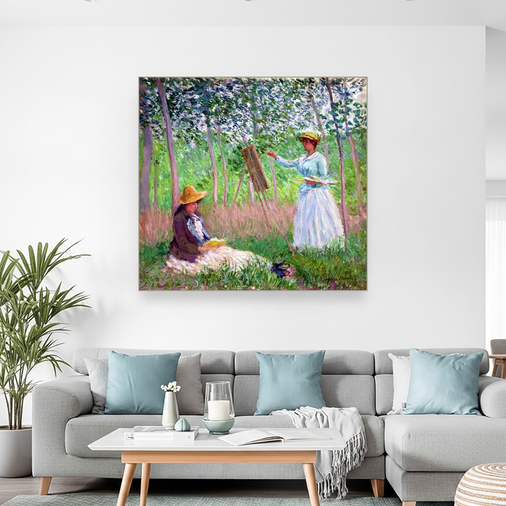 U šumi u Giverniju, Blanche Hoschedé kod svog stafela sa Suzanne Hoschedé koja čita, Blanche Hoschedé, In the Woods at Giverny, Blanche Hoschedé at Her Easel with Suzanne Hoschedé Reading, slika na platnu 2 U šumi u Giverniju, Blanche Hoschedé kod svog stafela sa Suzanne Hoschedé koja čita, Blanche Hoschedé, In the Woods at Giverny, Blanche Hoschedé at Her Easel with Suzanne Hoschedé Reading, slika na platnu - Slika 2