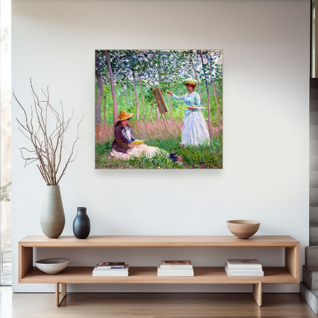 U šumi u Giverniju, Blanche Hoschedé kod svog stafela sa Suzanne Hoschedé koja čita, Blanche Hoschedé, In the Woods at Giverny, Blanche Hoschedé at Her Easel with Suzanne Hoschedé Reading, slika na platnu 4 U šumi u Giverniju, Blanche Hoschedé kod svog stafela sa Suzanne Hoschedé koja čita, Blanche Hoschedé, In the Woods at Giverny, Blanche Hoschedé at Her Easel with Suzanne Hoschedé Reading, slika na platnu - Slika 4