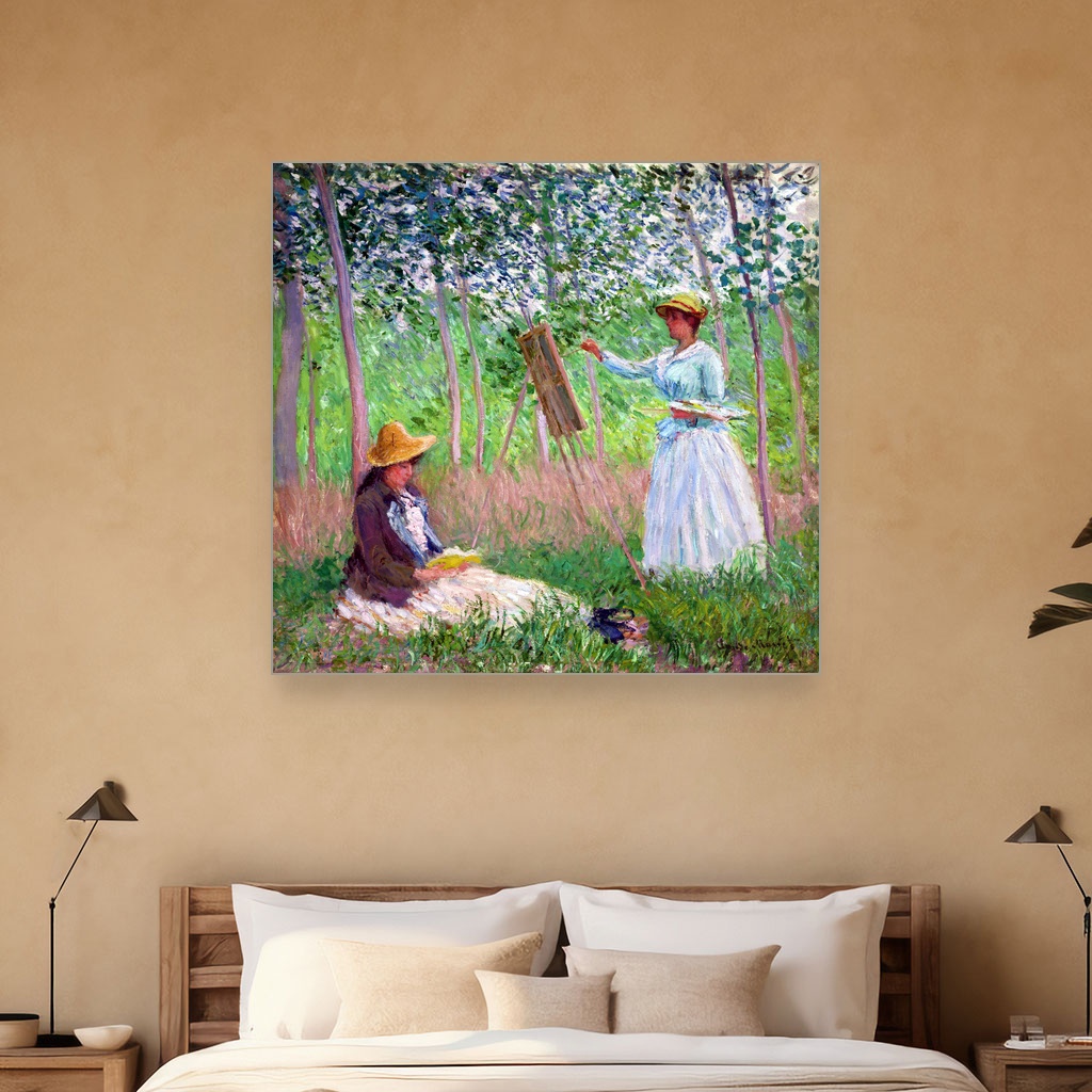 U šumi u Giverniju, Blanche Hoschedé kod svog stafela sa Suzanne Hoschedé koja čita, Blanche Hoschedé, In the Woods at Giverny, Blanche Hoschedé at Her Easel with Suzanne Hoschedé Reading, slika na platnu 5 U šumi u Giverniju, Blanche Hoschedé kod svog stafela sa Suzanne Hoschedé koja čita, Blanche Hoschedé, In the Woods at Giverny, Blanche Hoschedé at Her Easel with Suzanne Hoschedé Reading, slika na platnu - Slika 5