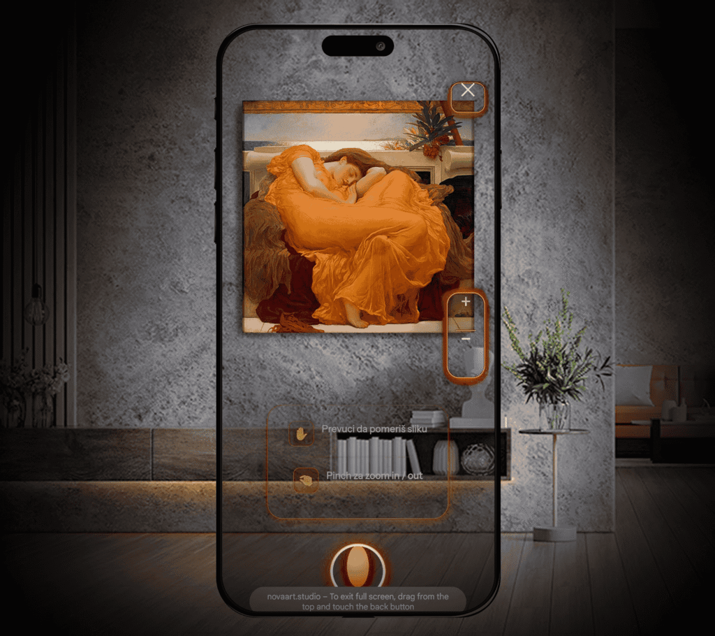 Nova Vizija – Probaj slike na platnu na svom zidu pre kupovine 1 phone 035