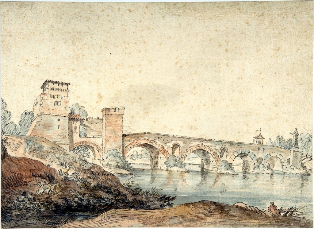 Ponte Molle, Rim, Joseph Vernet, Ponte Molle Rome, slika na platnu 8 Ponte Molle, Rim, Joseph Vernet, Ponte Molle Rome, slika na platnu - Slika 8