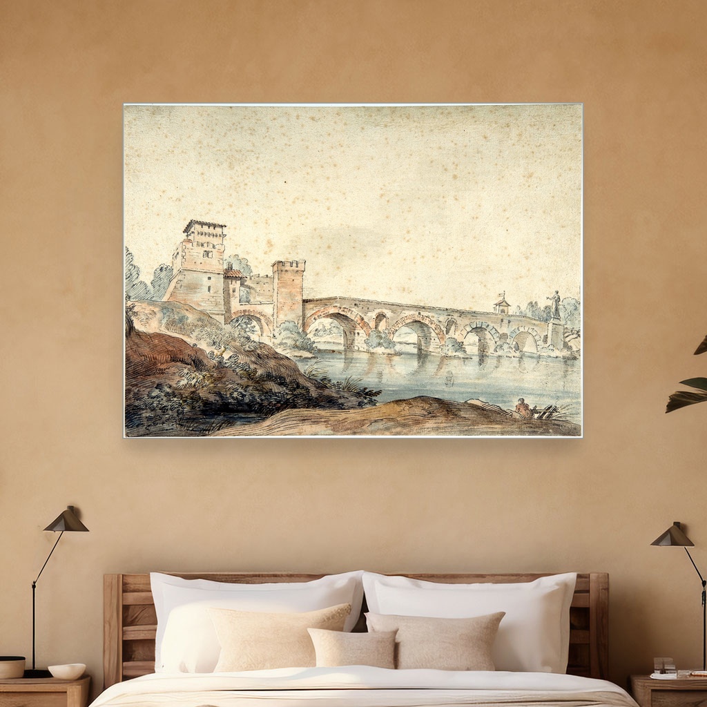 Ponte Molle, Rim, Joseph Vernet, Ponte Molle Rome, slika na platnu 5 Ponte Molle, Rim, Joseph Vernet, Ponte Molle Rome, slika na platnu - Slika 5