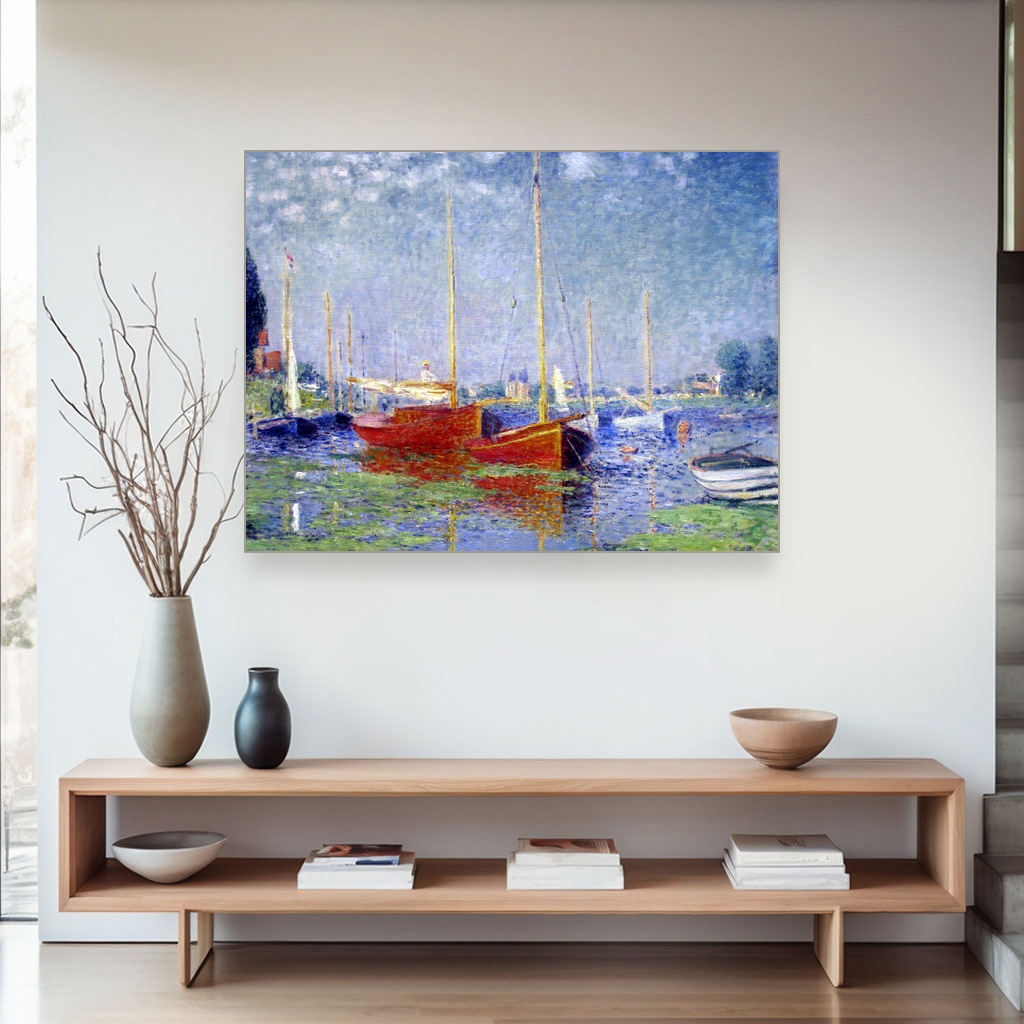 Crvene čamce na Argenteju, Claude Monet, Red Boats at Argenteuil, slika na platnu 4 Crvene čamce na Argenteju, Claude Monet, Red Boats at Argenteuil, slika na platnu - Slika 4