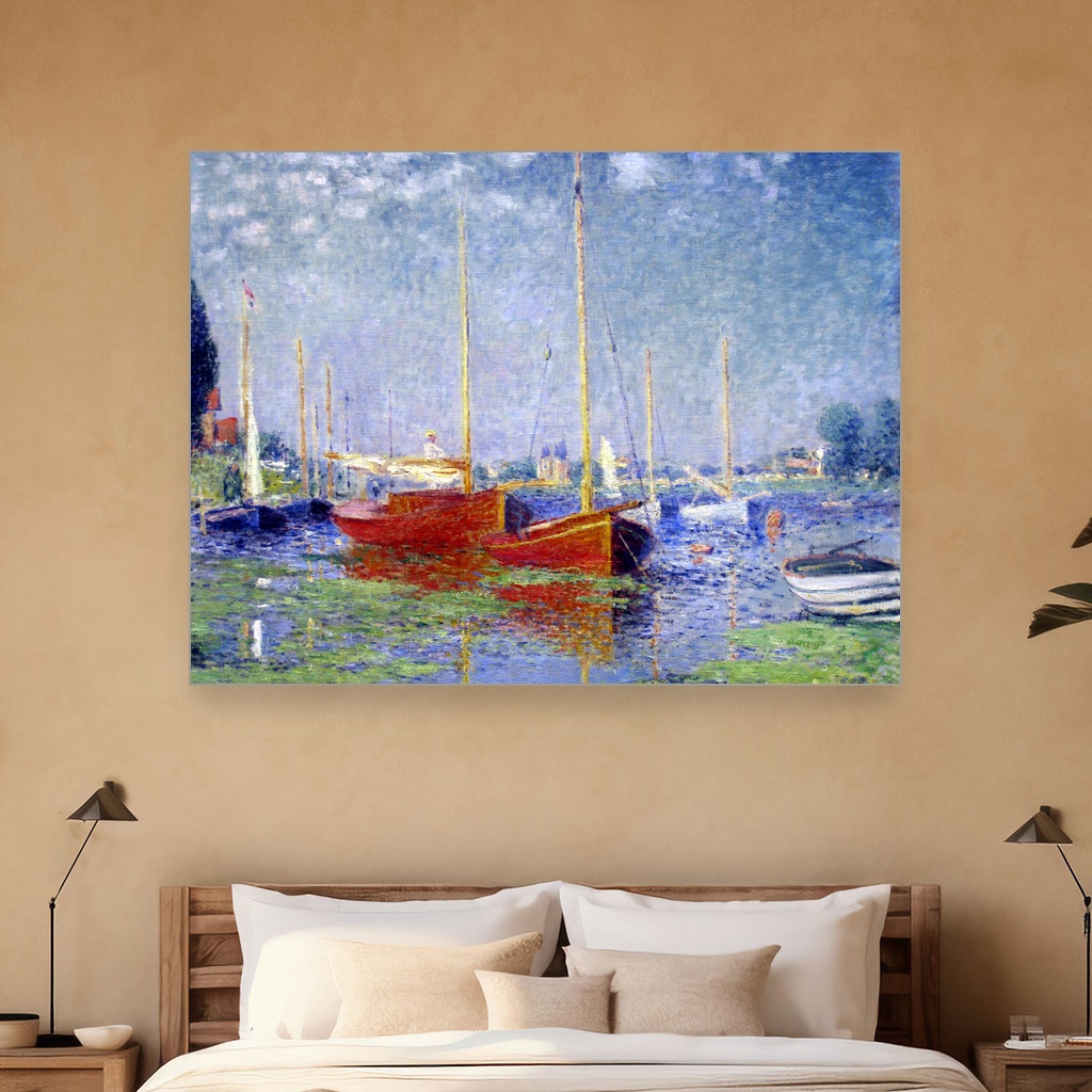 Crvene čamce na Argenteju, Claude Monet, Red Boats at Argenteuil, slika na platnu 5 Crvene čamce na Argenteju, Claude Monet, Red Boats at Argenteuil, slika na platnu - Slika 5