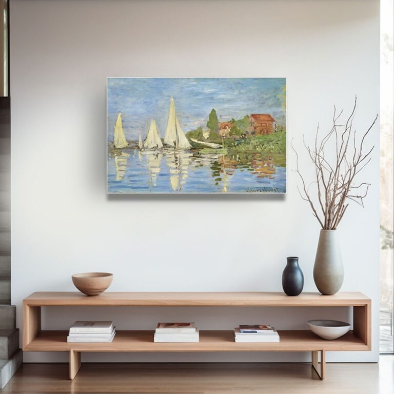 regattas at argenteuil 1872 moderna slika na platnu dnevna soba komoda 1
