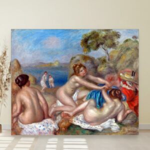 Kupaci koji se igraju sa rakom, Pierre-Auguste Renoir, Bathers Playing with a Crab, slika na platnu