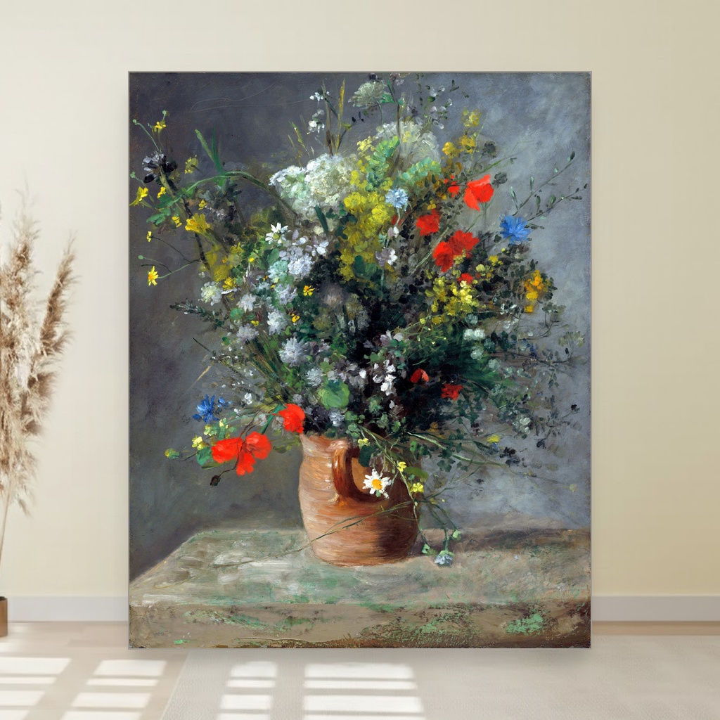 Cveće u vazi, Pierre-Auguste Renoir, Flowers in a Vase, slika na platnu 1 Cveće u vazi, Pierre-Auguste Renoir, Flowers in a Vase, slika na platnu