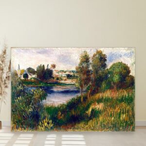 Pejzaž u Vétheuilu, Pierre-Auguste Renoir, Landscape at Vétheuil, slika na platnu