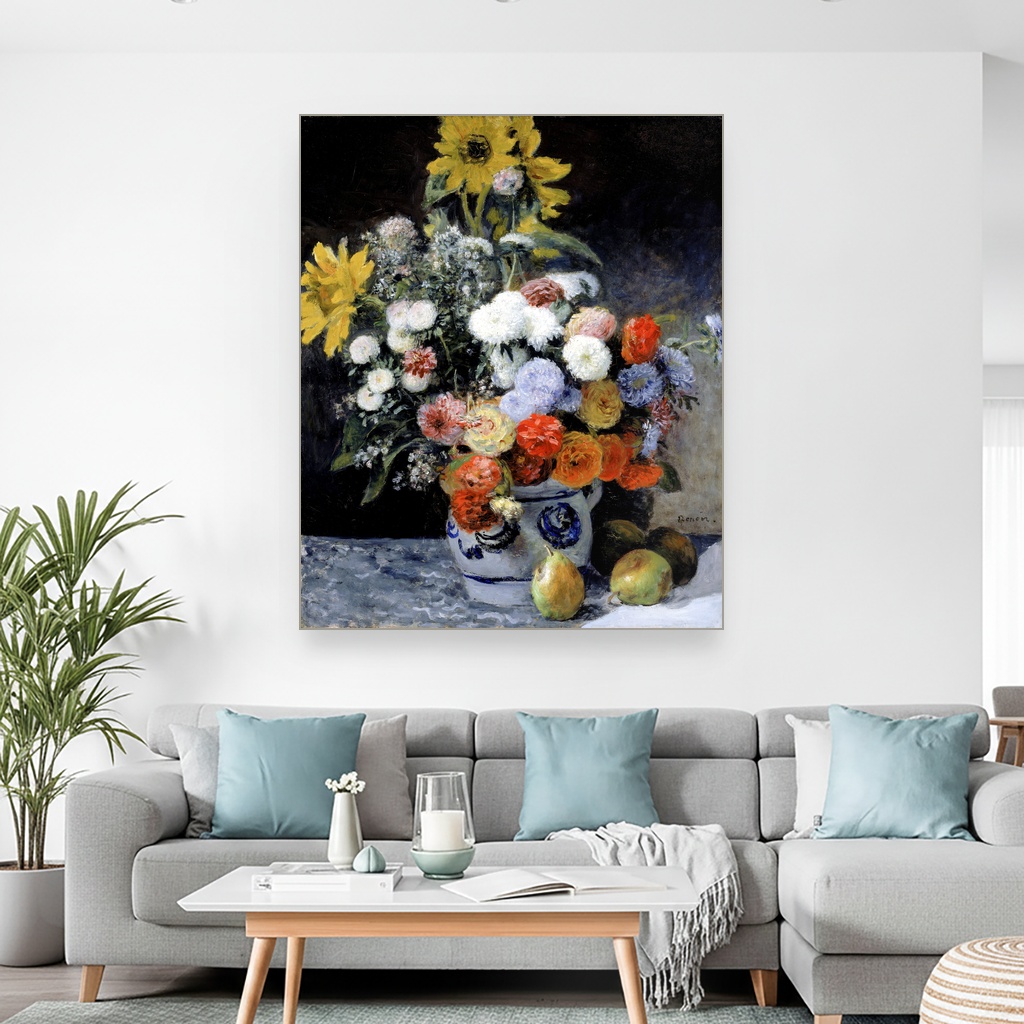 Miks cveća u zemljanoj vazi, Pierre-Auguste Renoir, Mixed Flowers in an Earthenware Pot, slika na platnu 2 Miks cveća u zemljanoj vazi, Pierre-Auguste Renoir, Mixed Flowers in an Earthenware Pot, slika na platnu - Slika 2