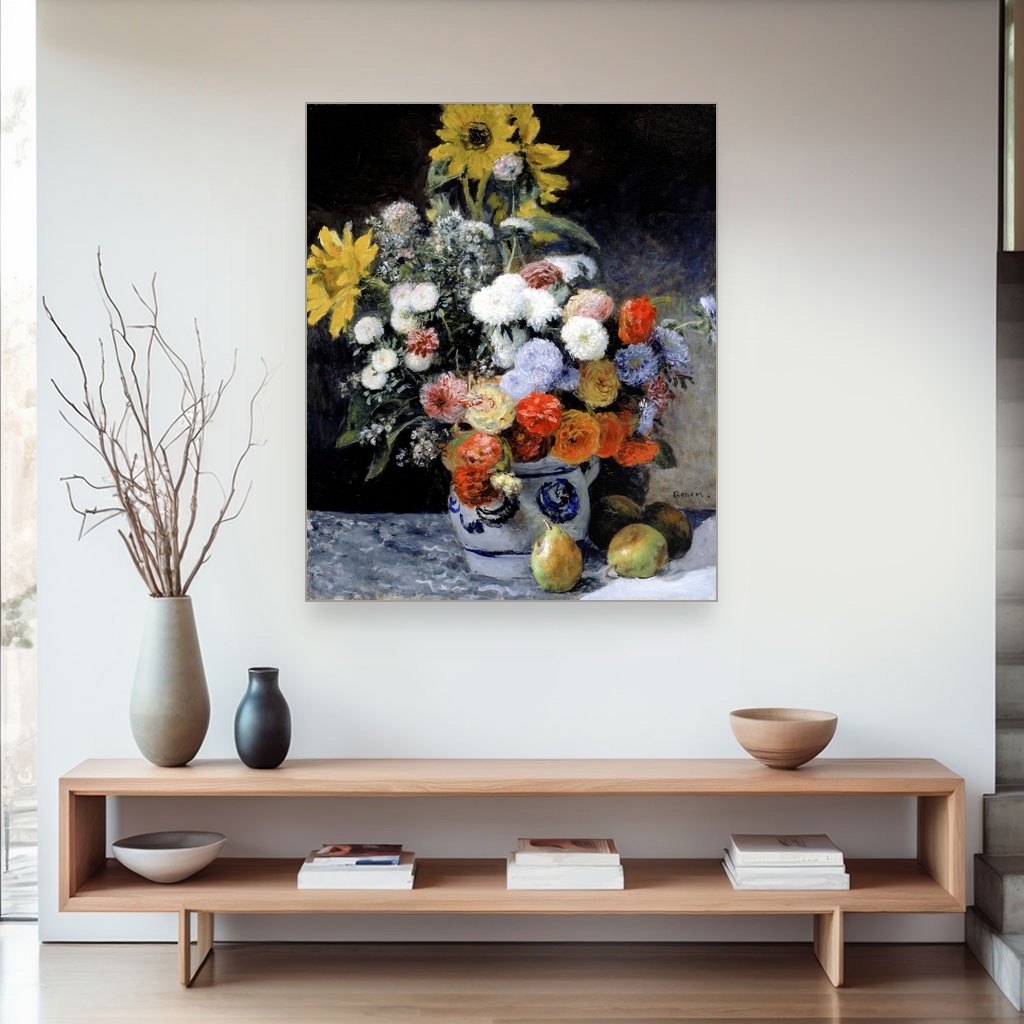 Miks cveća u zemljanoj vazi, Pierre-Auguste Renoir, Mixed Flowers in an Earthenware Pot, slika na platnu 4 Miks cveća u zemljanoj vazi, Pierre-Auguste Renoir, Mixed Flowers in an Earthenware Pot, slika na platnu - Slika 4