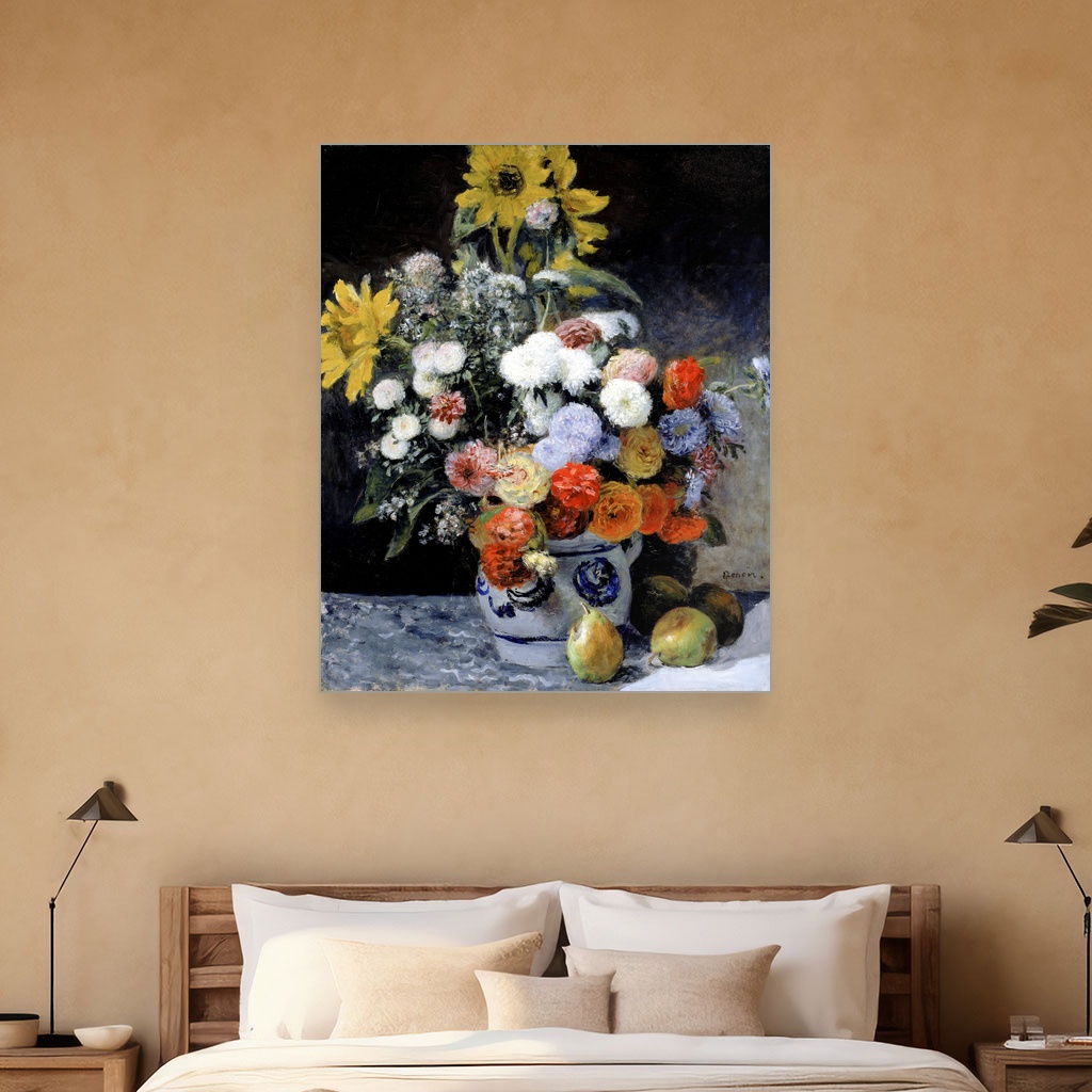 Miks cveća u zemljanoj vazi, Pierre-Auguste Renoir, Mixed Flowers in an Earthenware Pot, slika na platnu 5 Miks cveća u zemljanoj vazi, Pierre-Auguste Renoir, Mixed Flowers in an Earthenware Pot, slika na platnu - Slika 5