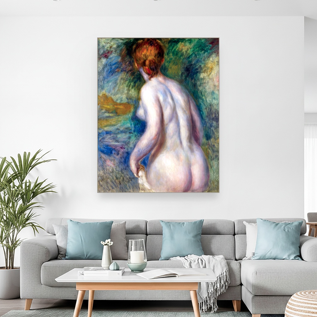 Gola figura iz profila, Pierre-Auguste Renoir, Nude Seen from the Back, slika na platnu 2 Gola figura iz profila, Pierre-Auguste Renoir, Nude Seen from the Back, slika na platnu - Slika 2