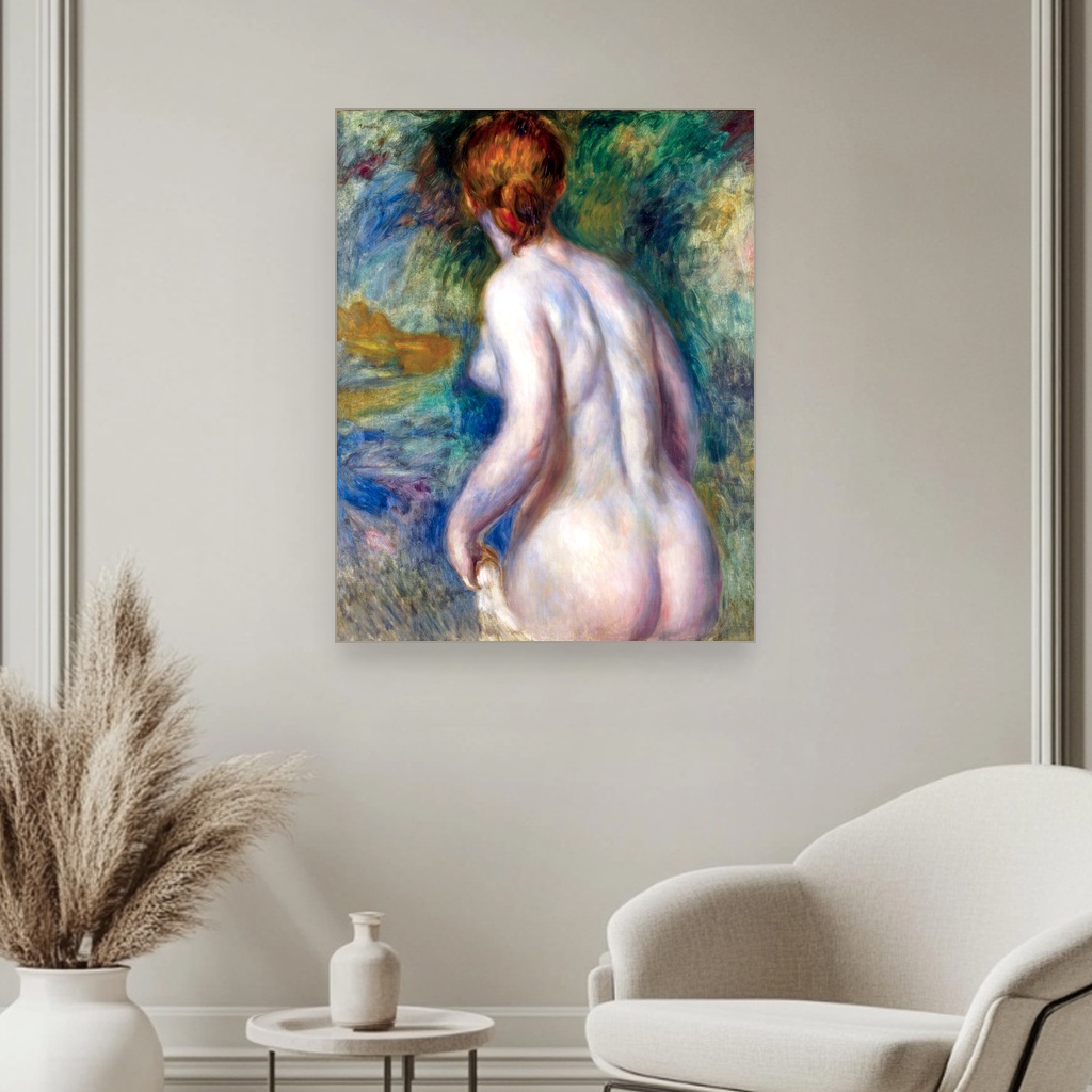 Gola figura iz profila, Pierre-Auguste Renoir, Nude Seen from the Back, slika na platnu 3 Gola figura iz profila, Pierre-Auguste Renoir, Nude Seen from the Back, slika na platnu - Slika 3