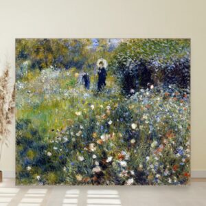 Žena sa kišobranom u vrtu, Pierre-Auguste Renoir, Woman with a Parasol in a Garden, slika na platnu