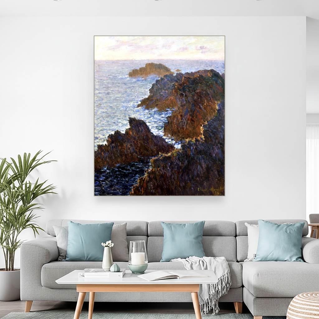 Stene na Belle-Isle, Paul Signac, Rocks at Belle-Isle Port-Domois, slika na platnu 2 Stene na Belle-Isle, Paul Signac, Rocks at Belle-Isle Port-Domois, slika na platnu - Slika 2