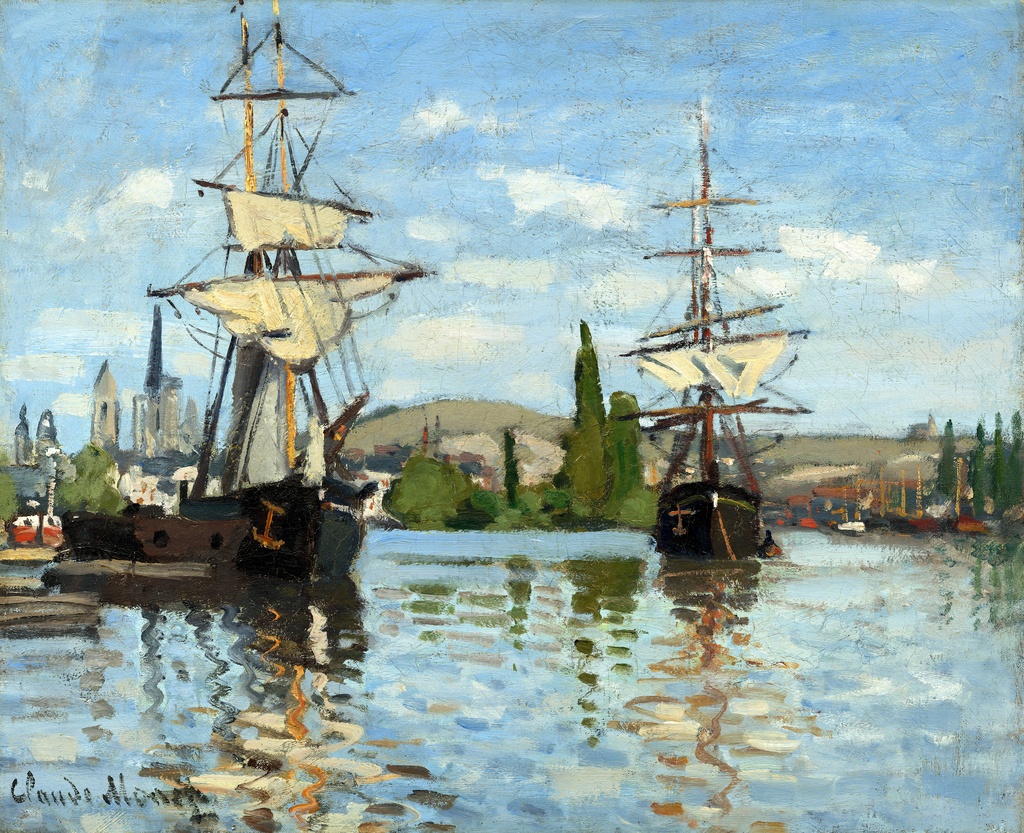 Brodovi na Seni u Renu, Claude Monet, Ships Riding on the Seine at Rouen, slika na platnu 8 Brodovi na Seni u Renu, Claude Monet, Ships Riding on the Seine at Rouen, slika na platnu - Slika 8