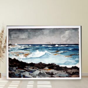 Obala i talasi, Winslow Homer, Shore and Surf Nassau, slika na platnu