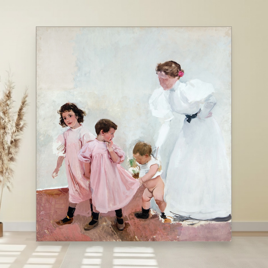 Moja supruga i deca, Joaquín Sorolla, My wife and children, slika na platnu 1 Moja supruga i deca, Joaquín Sorolla, My wife and children, slika na platnu